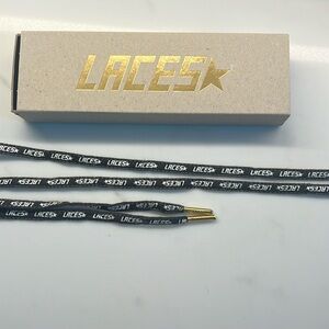 Golden goose denim and gold laces